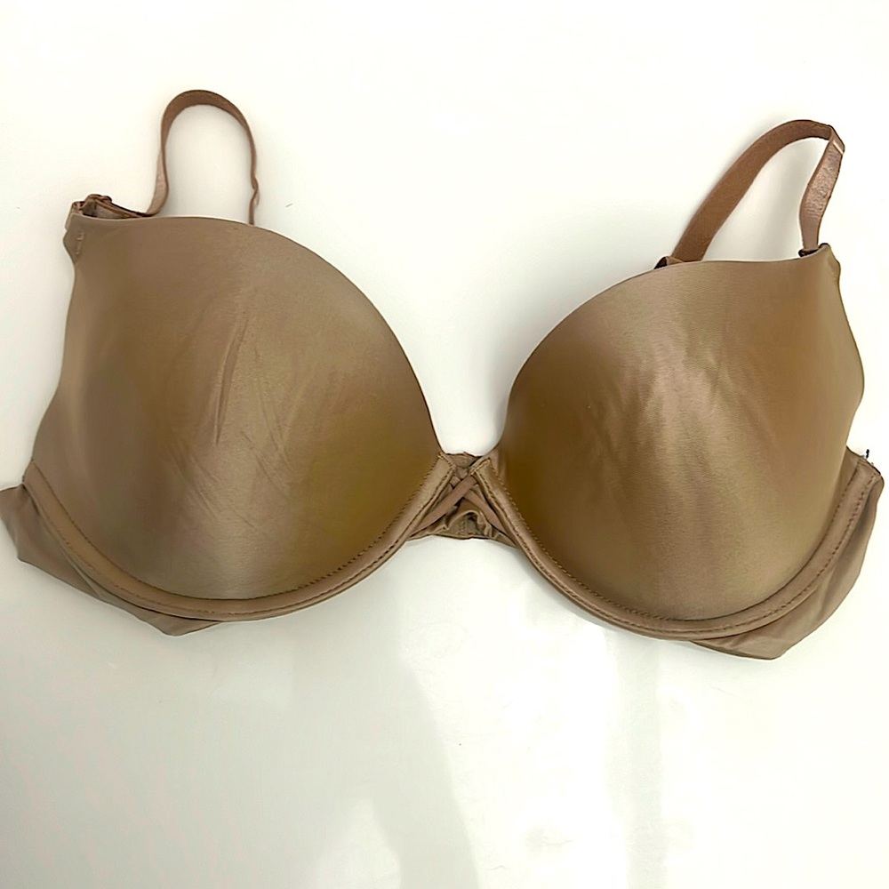 Ambrielle Push up Plunge Bra, size: 36c color: Tan
